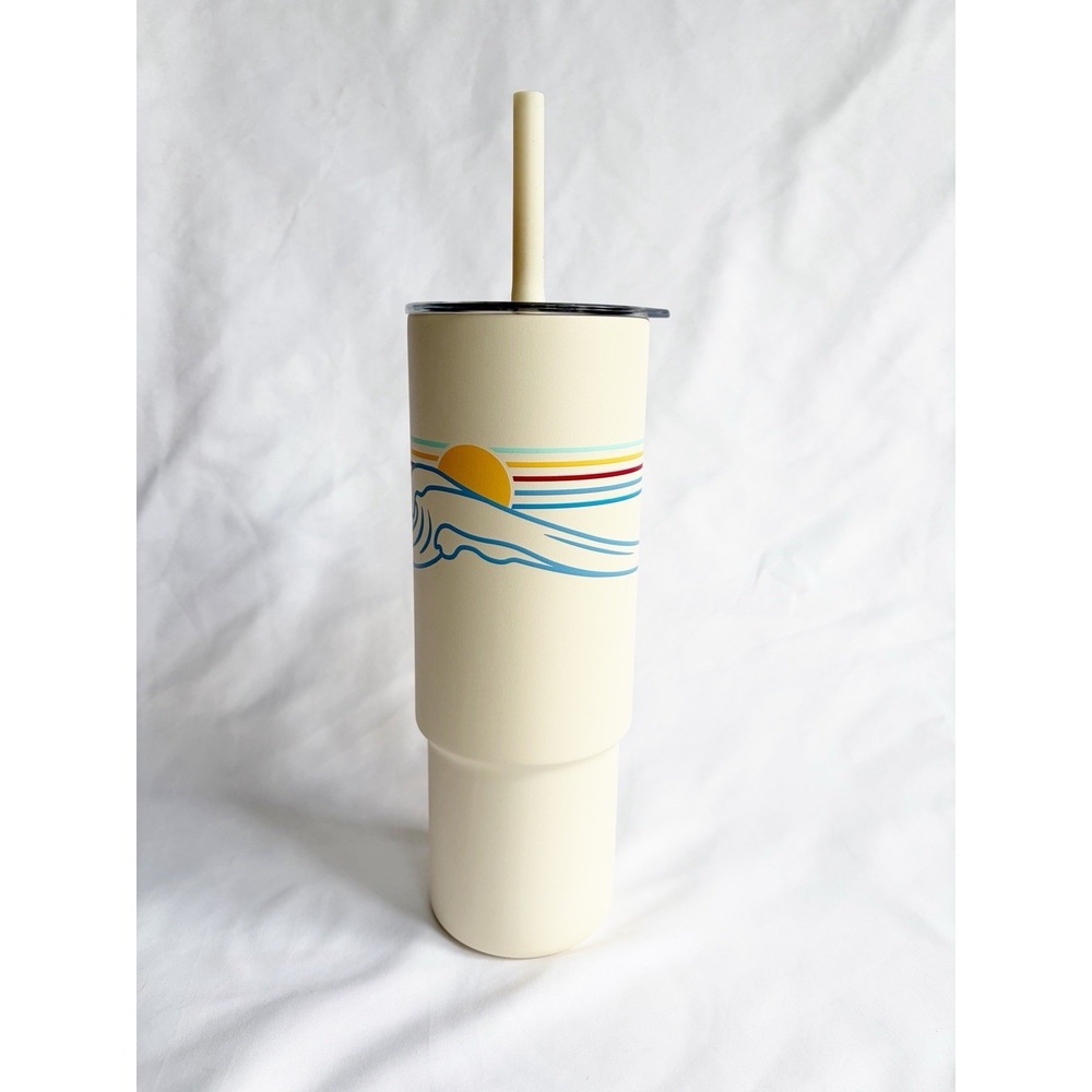 Life Is Good MiiR Stainless Steel Sandstone Tumbler 32 Oz Sun And Waves